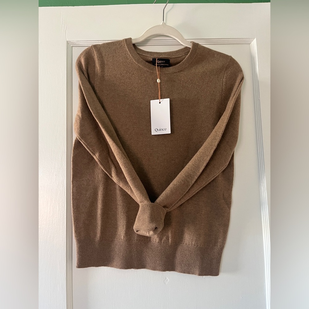 Quince Women's Brown Crewneck Sweater